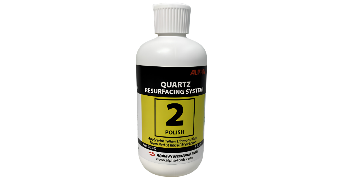 quartz resurfacing system step 2 bottle white, black and yellow