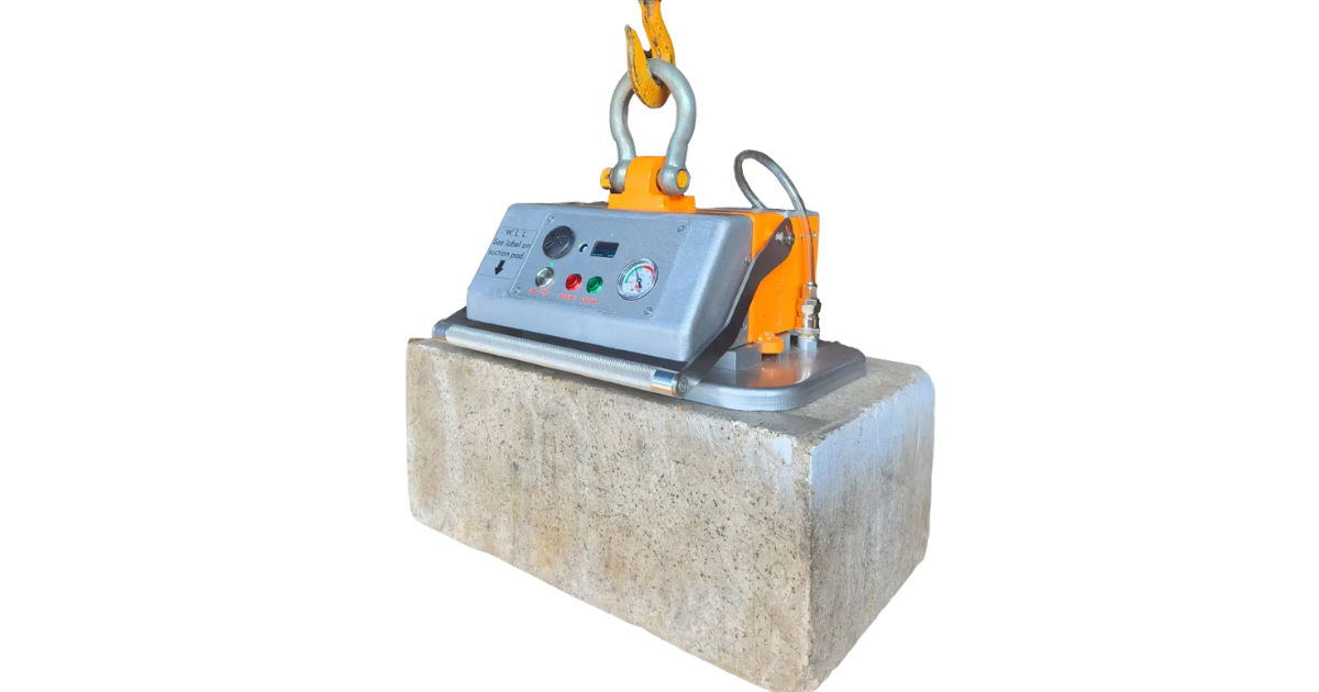 Aardwolf Battery Handy Vacuum Lifter ABHVL-500 lifting a block of concrete