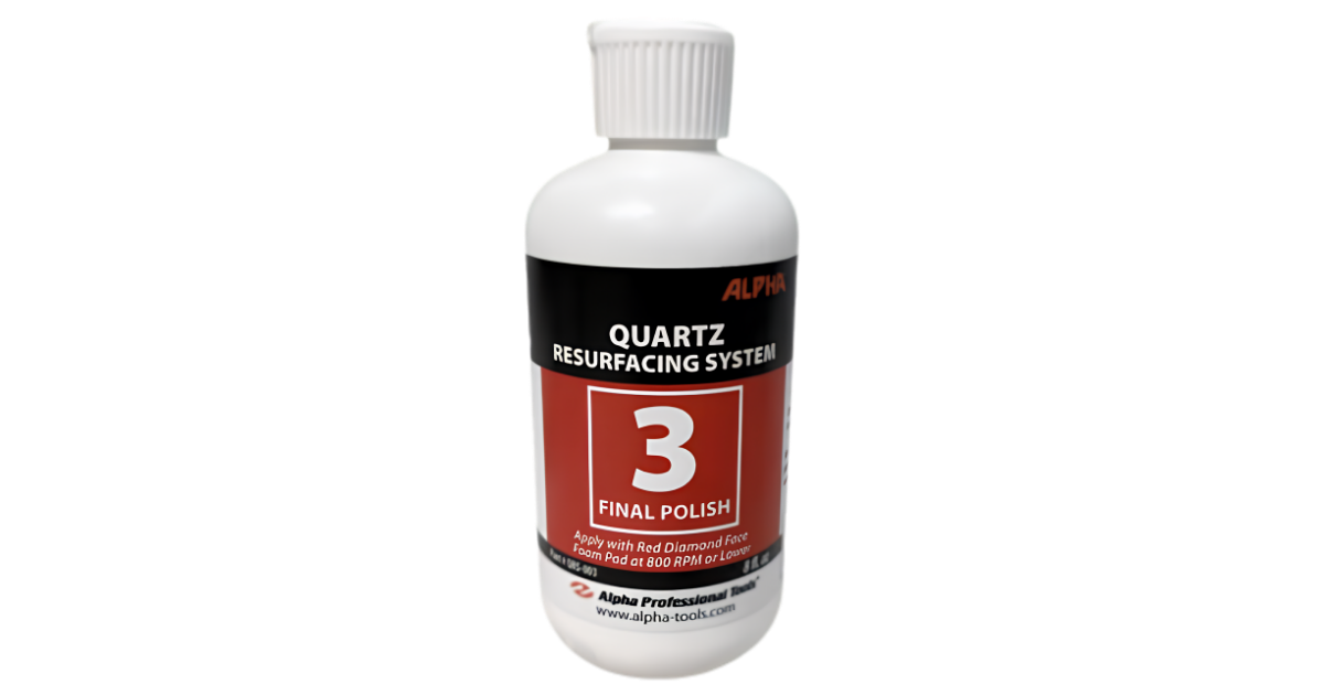 quartz resurfacing system step 3 bottle white, black and red