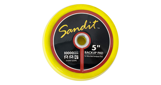 5” SANDIT® Yellow Foam Hook & Loop Backer Head 5/8”-11 Thread