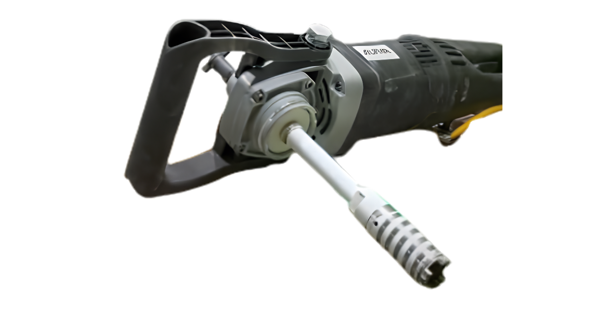Alpha Vacuum-Brazed Core Bit attached to drill