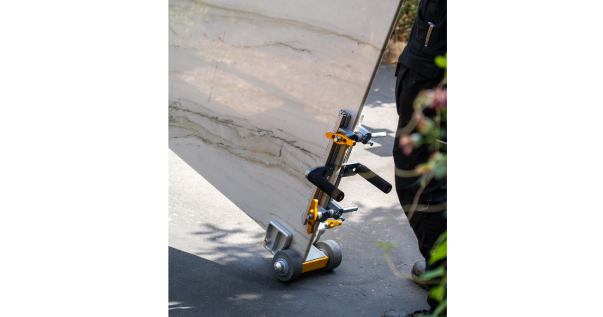 Omni Cubed  Stair Ninja™ shown wheeling on pavement with material loaded