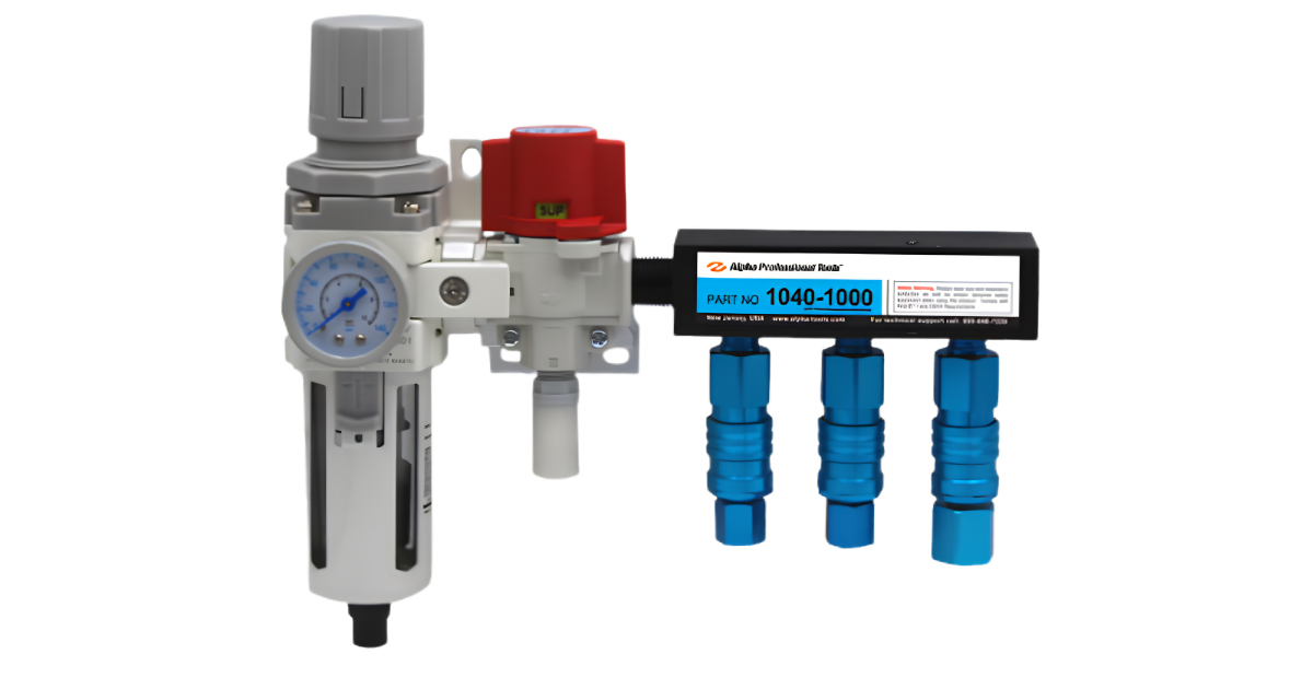 Alpha part no 1040-1000 3/8" Filter/Regulator Manifold System with 3 tool ports