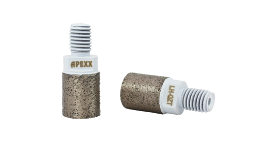 APEXX White Reverse-Thread Incremental Cutting Bit For Quartzite, Granite & Quartz