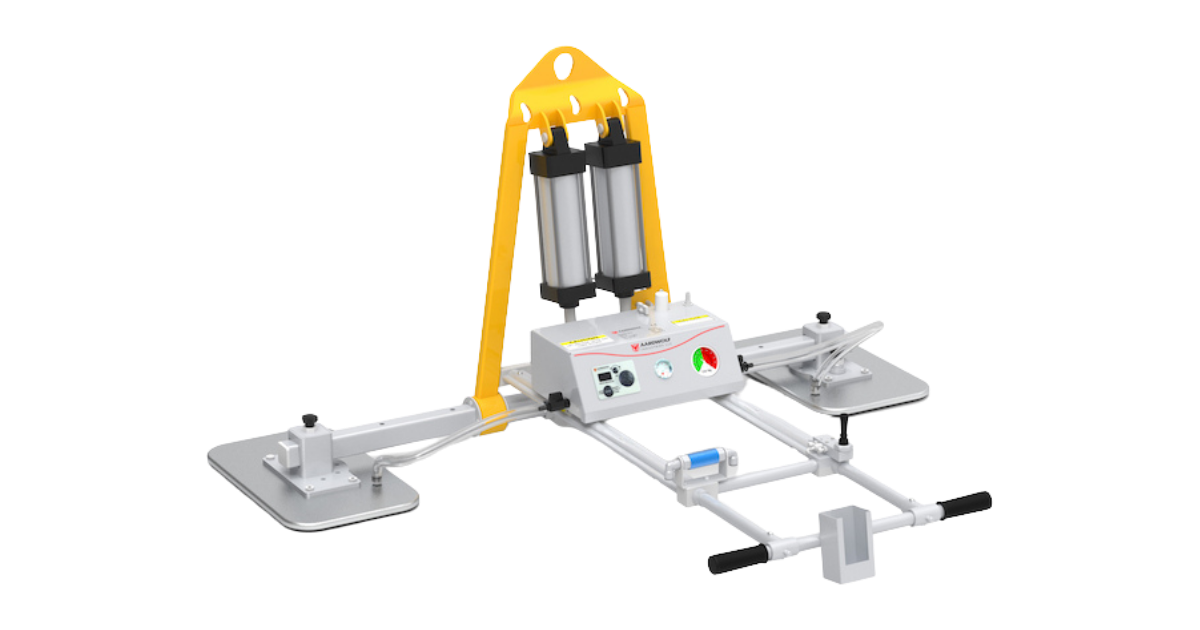 Aardwolf AVLP2 Double Pad 500kg Vacuum lifter Yellow and Silver Metal