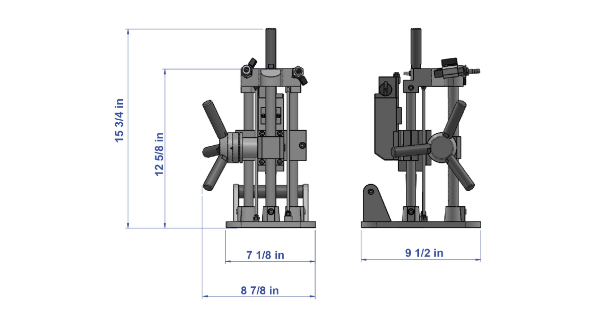 Aardwolf Portable Air Drill Machine APADM Diagram with 2 views
