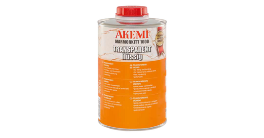 Orange and White Can Akemi Marmorkitt 1000 Transparent