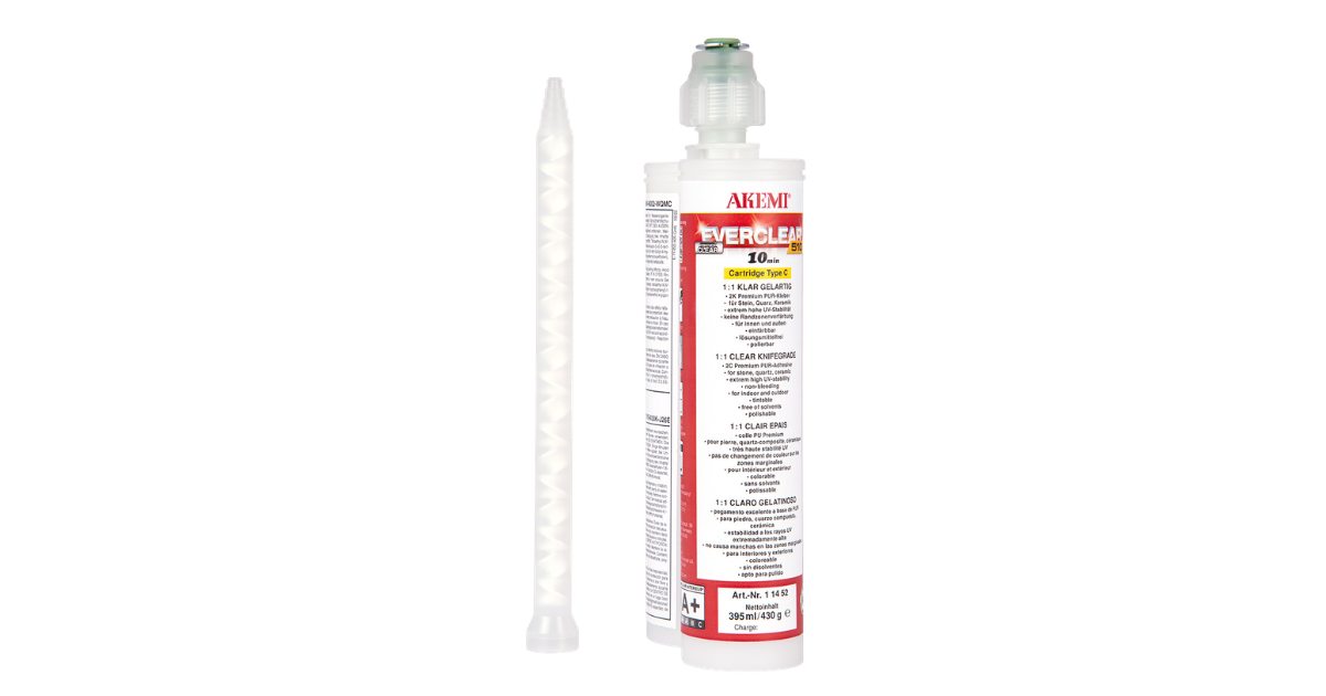 Clear Applicator and Akemi Everclear Red and White Tube  395ml