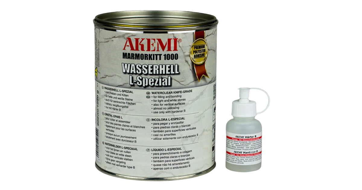 Akemi White and Gray can Marmorkitt 1000 