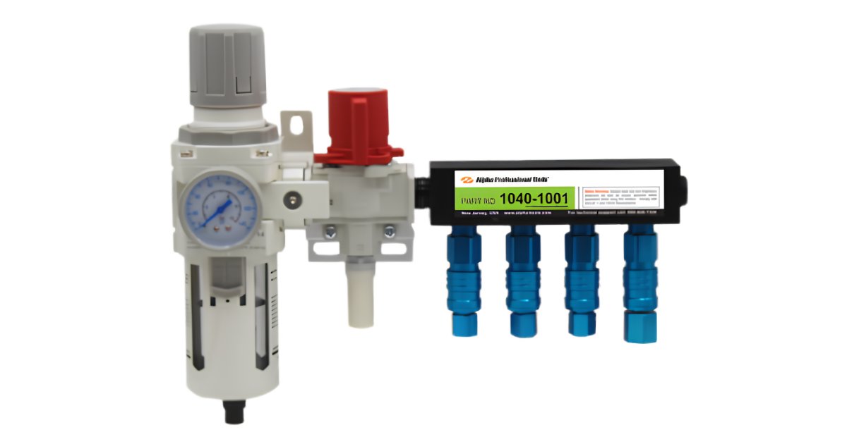Alpha Part number 1040-1001 Filter/Regulator manifold system with 4 tool ports