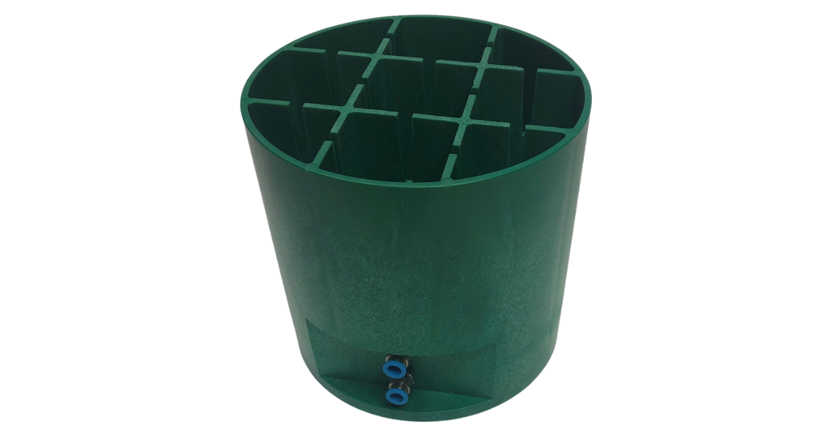 BVC Replacement Round Plastic Block 200x200 w/8mm fittings