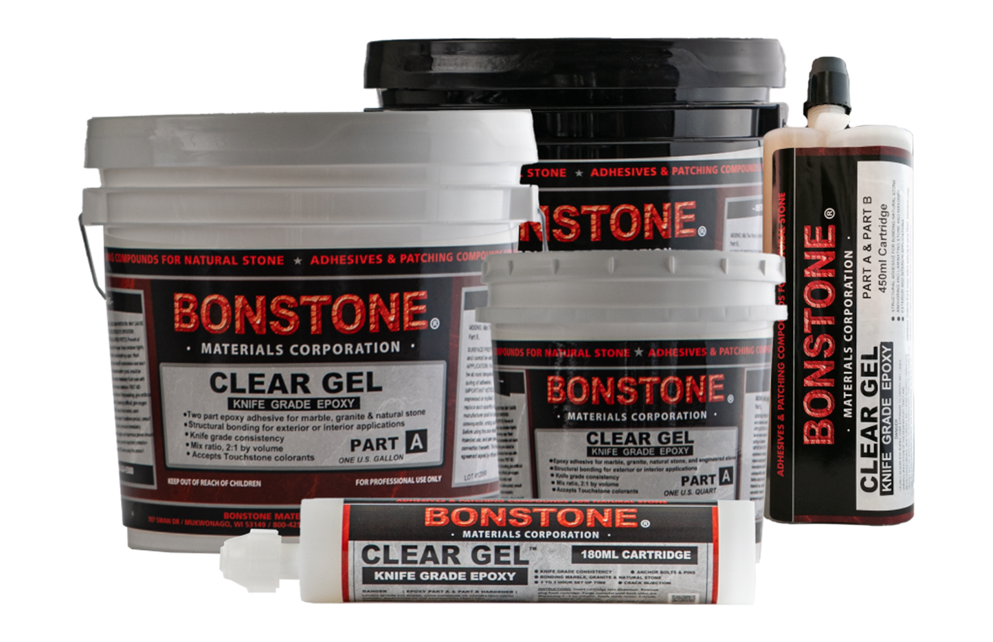 Bonstone Touchstone Clear Gel Knife Grade Epoxy