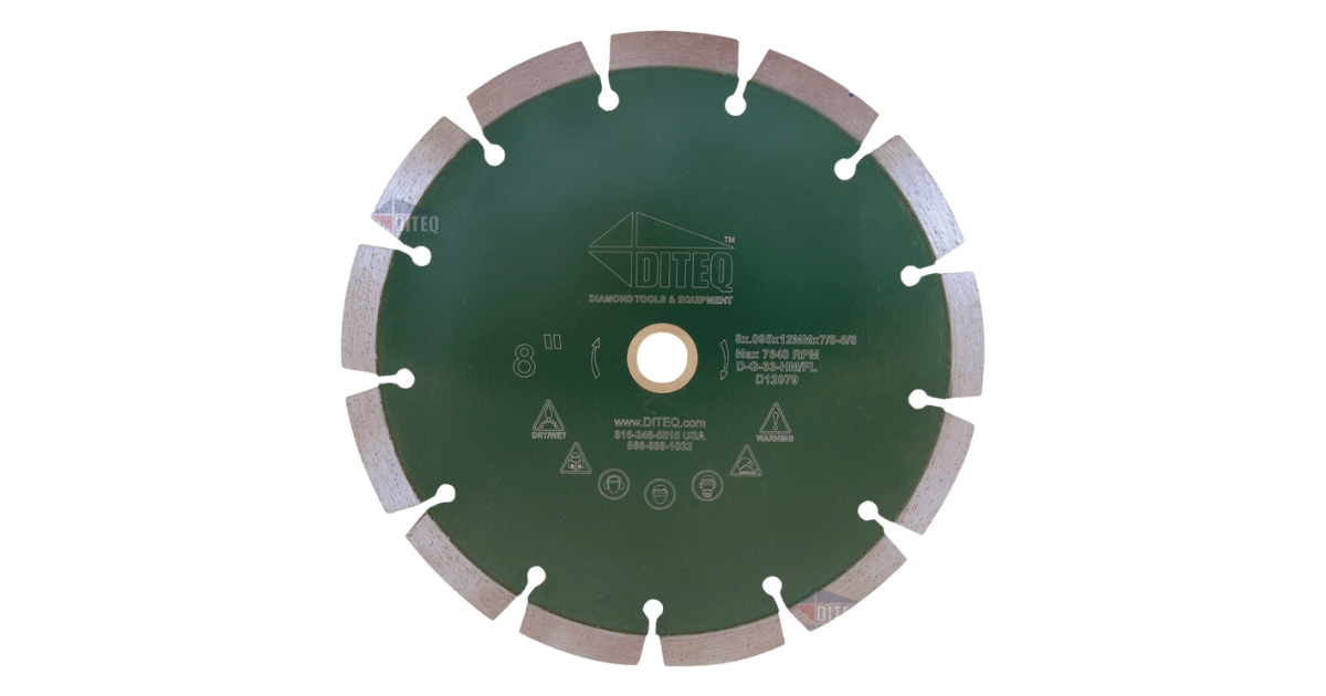 Diteq G-33 Green Concrete Sawing Blades