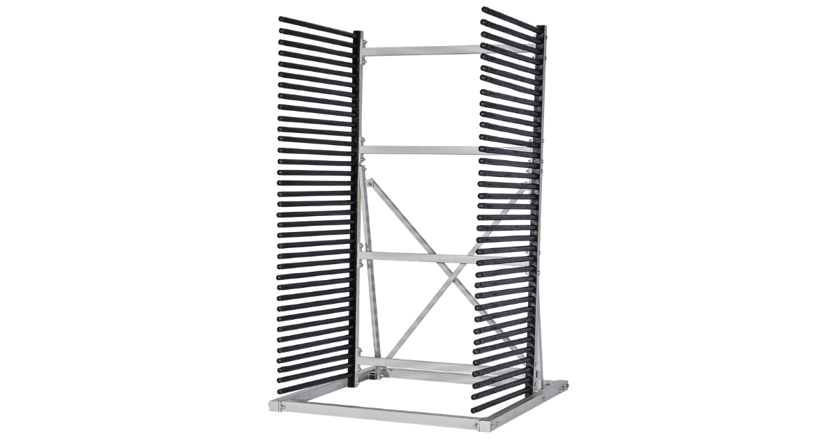 Groves Windshield Rack S36-LAR Large Standing Rack with with Black Holders