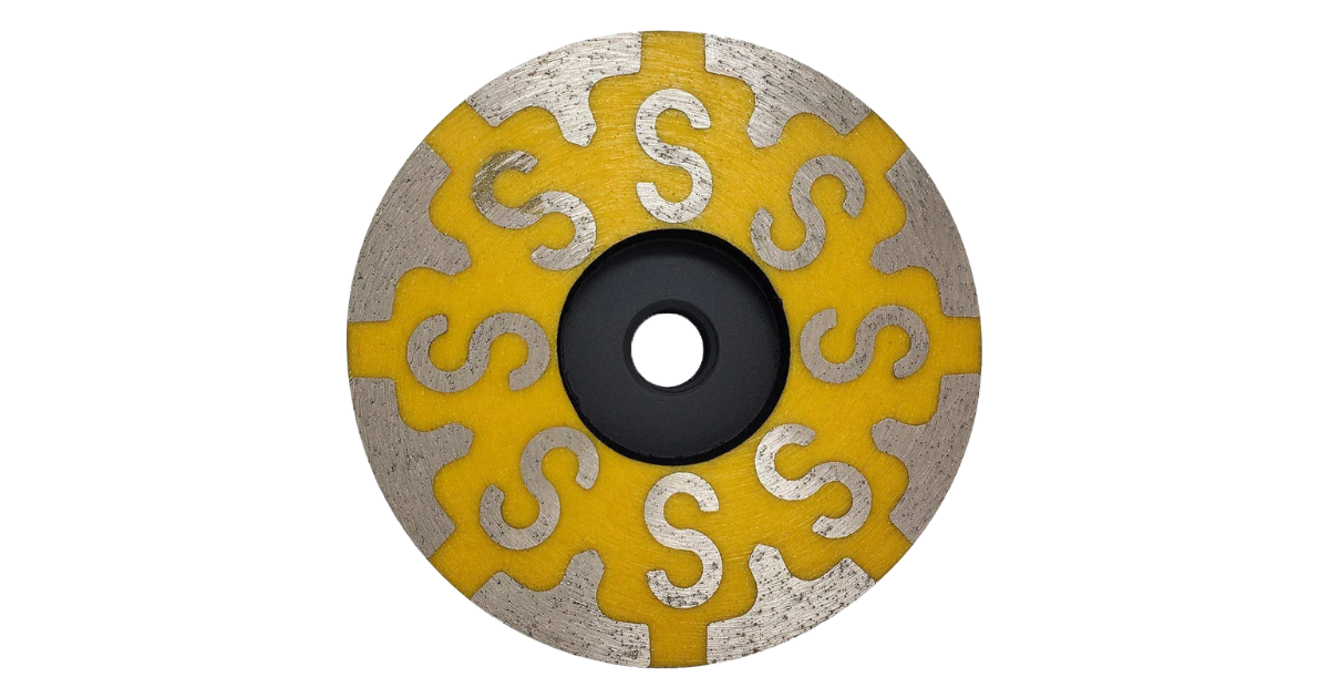 4" Resin Filled Pineapple Cup Wheel (S Shape)