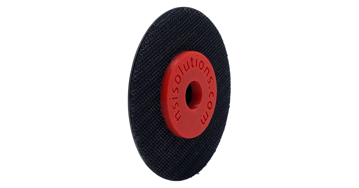 NSI SL3 3", H&L CTR Hub Backer Black disc with red center with nsisolutions.com marking