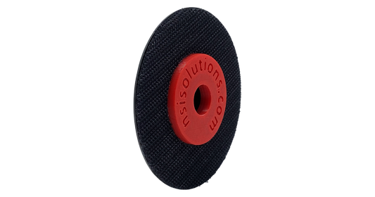 NSI SL3 3", H&L CTR Hub Backer Black disc with red center with nsisolutions.com marking