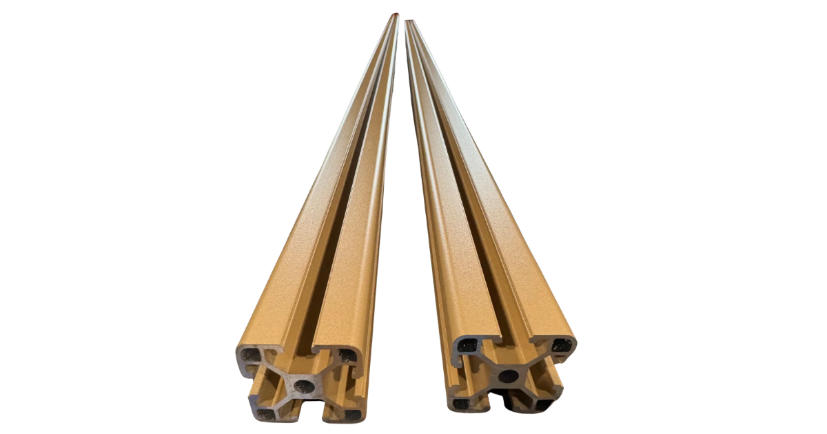 2 Rex Rails Square end and gold metal