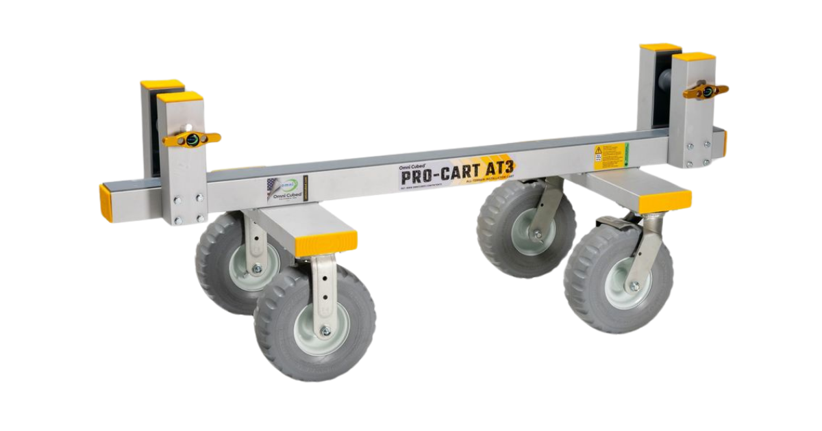Omni Cubed Pro-Cart AT3 shown on transparent background side view
