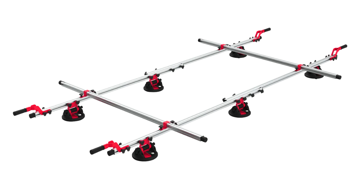 Pearl Carry System 4 Aluminum bars with Red with suction cups
