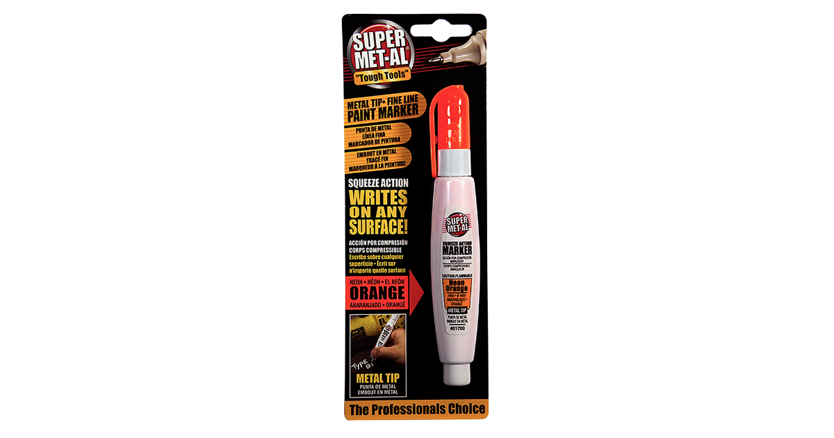 Super Met-Al Marker Neon Orange in detailed packaging 