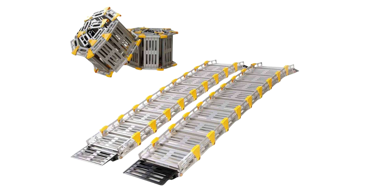 The Roll-A-Ramp 12" Wide Standard Pair Aluminum Portable Ramps
