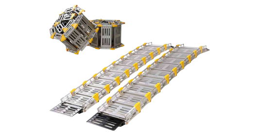 The Roll-A-Ramp 12" Wide Standard Pair Aluminum Portable Ramps