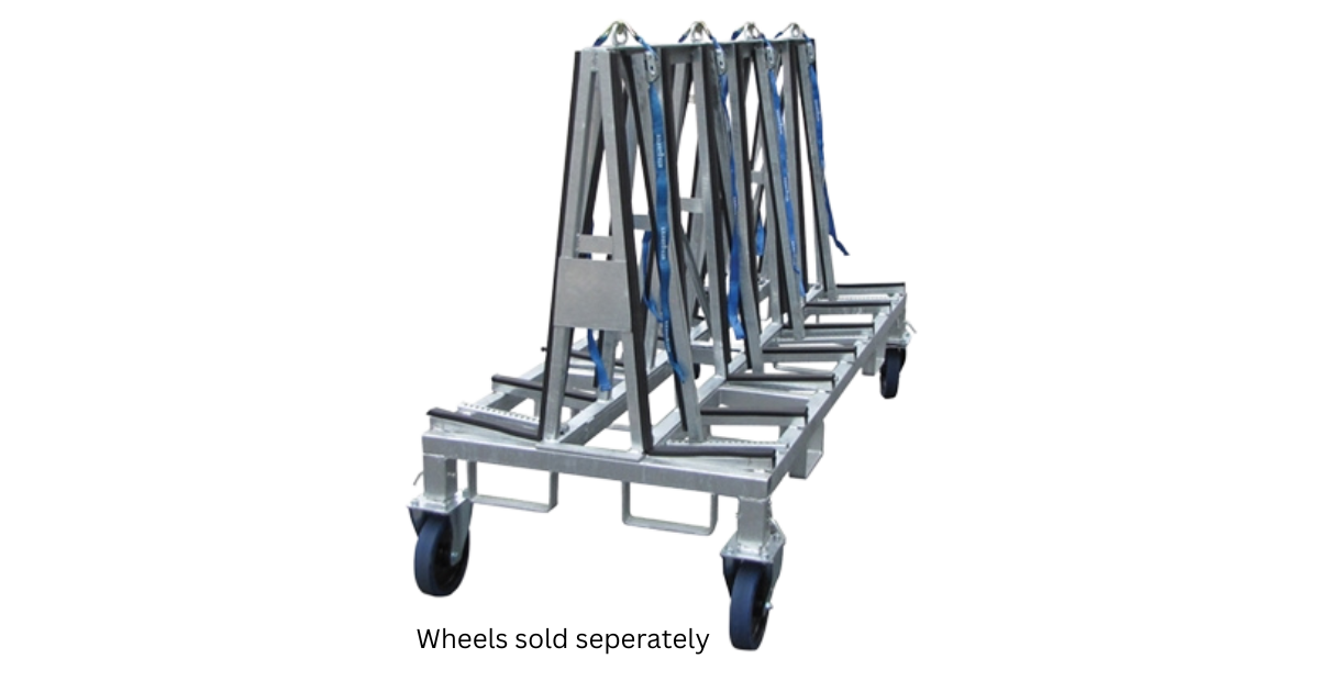 WEHA Shorty A frame Double Sided Transport Cart 78" x 32" x 42"