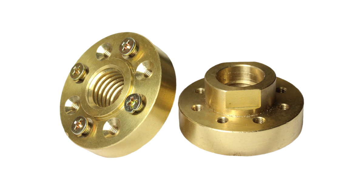 Brass Flush Cut Adapter with 5/8"-11 Thread, 4 Phillips head screws