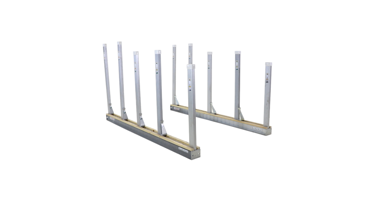 The Aardwolf Galvanized Bundle Rack is a versatile solution for storing slabs of stone, glass, or steel in an upright position.