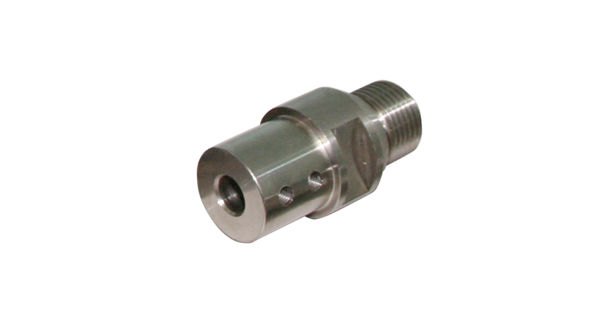 The Aardwolf Water Swivel Drill Adapter is a drill adapter that is compatible with all popular diamond drill sizes. It is made to fit drill presses with a 1/2" chuck.