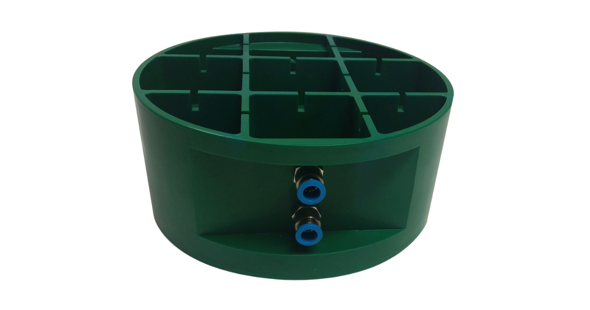 BVC Replacement Round Plastic Block 200x105 w/8mm fittings