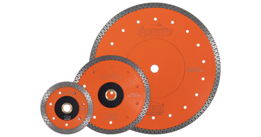 The Diteq Brute Raised Hub Turbo Blade S-42, with its fast cutting mesh style turbo rim, can be used for masonry and tile and is capable of cutting the hardest materials without chipping.