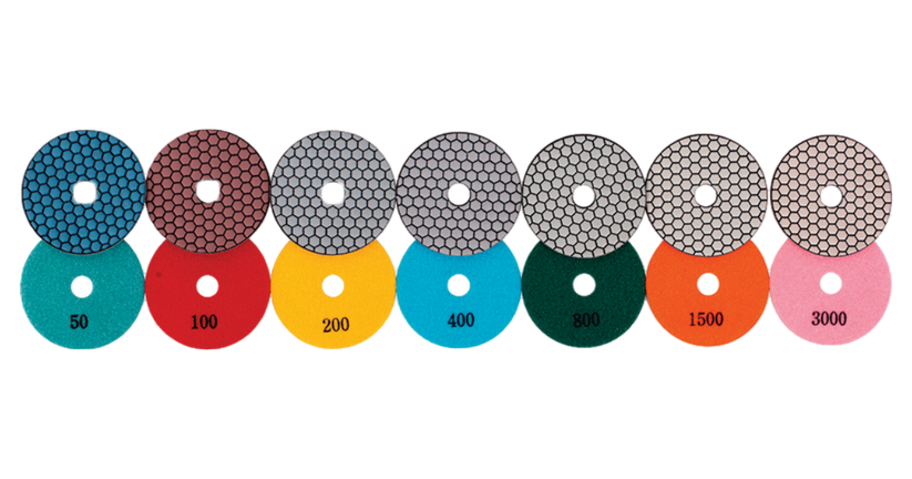 Dry polishing pads