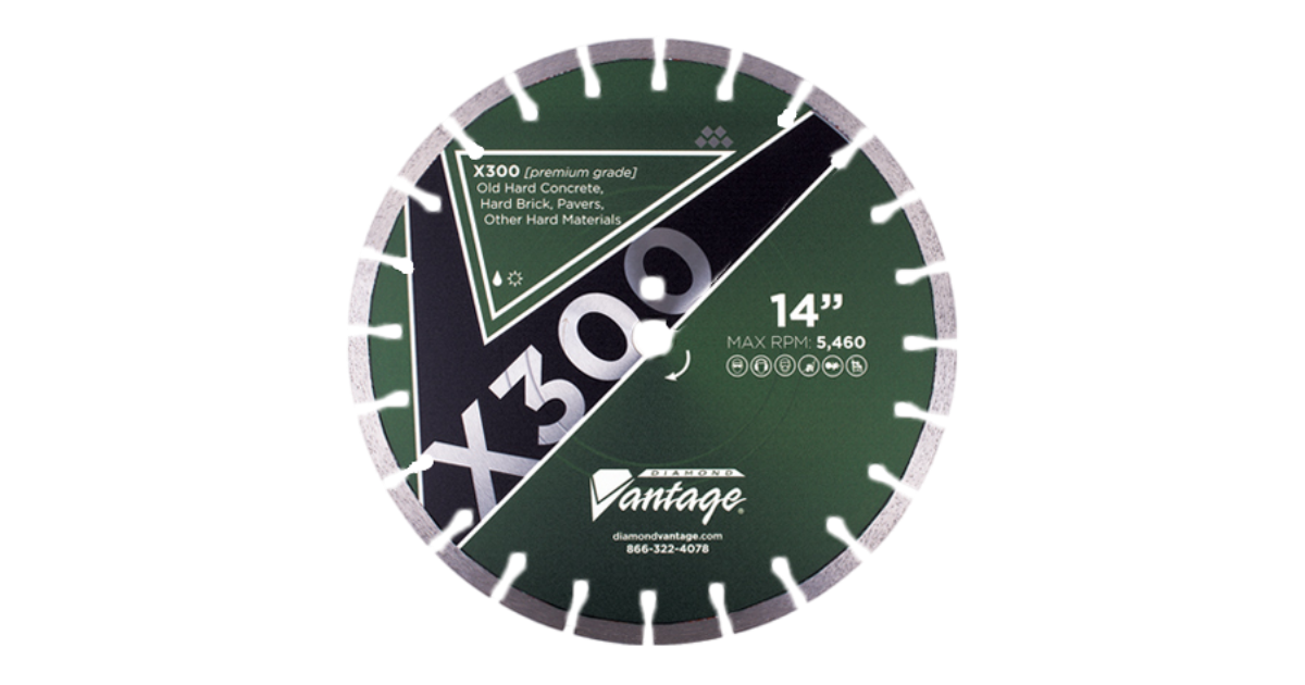Diamond Vantage X301 Cutting Blade from our Turbo Segmented Blade collecection.